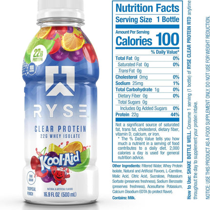 RYSE CLEAR PROTEIN SHAKE - 500 ML BOTTLE