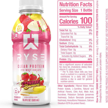 RYSE CLEAR PROTEIN SHAKE - 500 ML BOTTLE