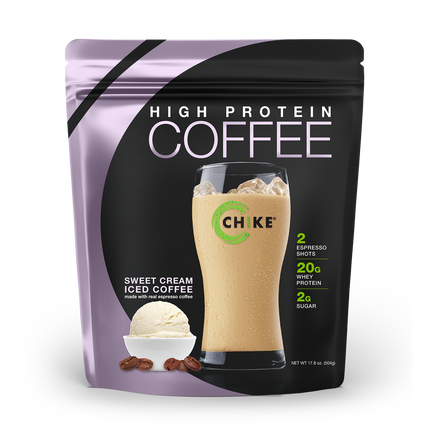 CHIKE PROTEIN ICED COFFEE – 20G PROTEIN, 2 ESPRESSO SHOTS, LOW SUGAR (14 SERV BAG)