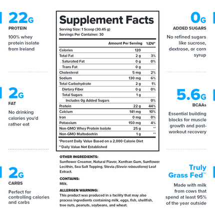 LEGION WHEY+ ISOLATE POWDER – ULTRA‑FILTERED GRASS FED PROTEIN 30 SERV