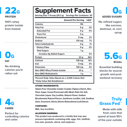 LEGION WHEY+ ISOLATE POWDER – ULTRA‑FILTERED GRASS FED PROTEIN 30 SERV