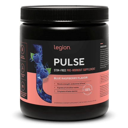LEGION PULSE STIM‑FREE – PRE‑WORKOUT FOR PERFORMANCE WITHOUT CAFFEINE 20 SERV