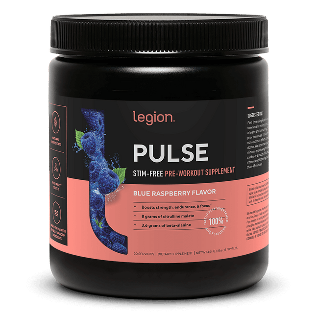 LEGION PULSE STIM‑FREE – PRE‑WORKOUT FOR PERFORMANCE WITHOUT CAFFEINE 20 SERV