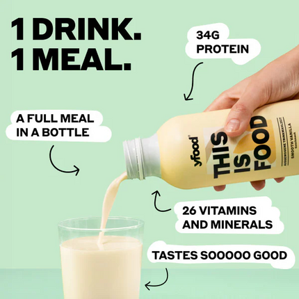 yFood Meal Replacement Drink- 30g Protein+ 26 Vitamins & Minerals 500ml