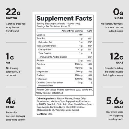 LEGION WHEY+ ISOLATE POWDER – ULTRA‑FILTERED GRASS FED PROTEIN 30 SERV